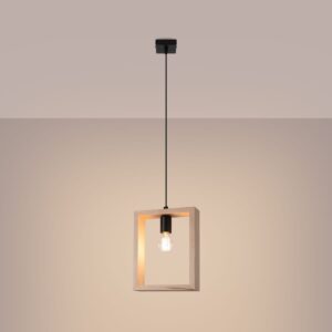 Aries Natural Wood Pendant Light Wood Ceiling & Wall Lights Fisherman's Lights UK