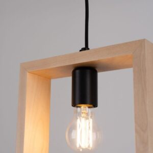 Aries Natural Wood Pendant Light Wood Ceiling & Wall Lights Fisherman's Lights UK