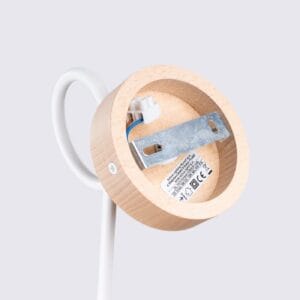 Ember White Wall Light - Adjustable with Wood Detail Wood Ceiling & Wall Lights Fisherman's Lights UK