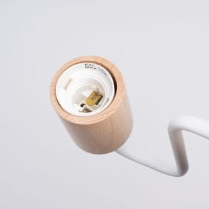 Timbo White Wall Light - Geometric with Wood Accents Wood Ceiling & Wall Lights Fisherman's Lights UK