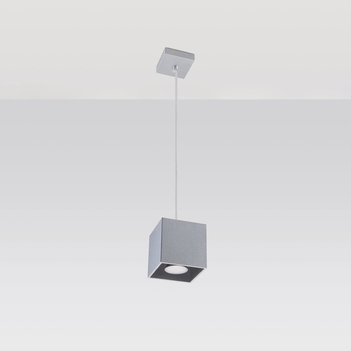 Pendant Lamp Quad Single Light Grey Pendant Lamp Quad Single Light Grey Kitchen Ceiling Lighting Fisherman's Lights UK