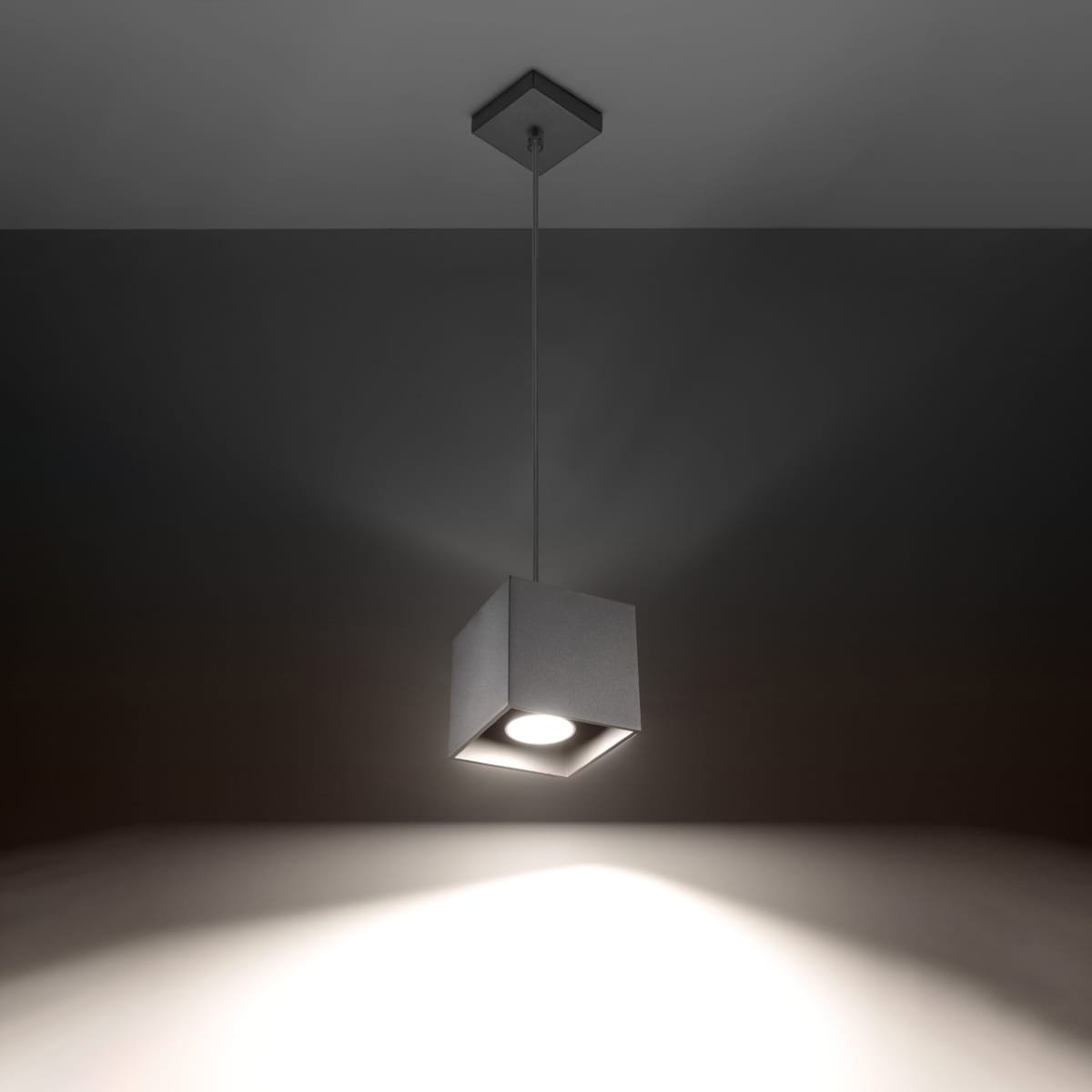 Pendant Lamp Quad Single Light Grey Pendant Lamp Quad Single Light Grey Kitchen Ceiling Lighting Fisherman's Lights UK