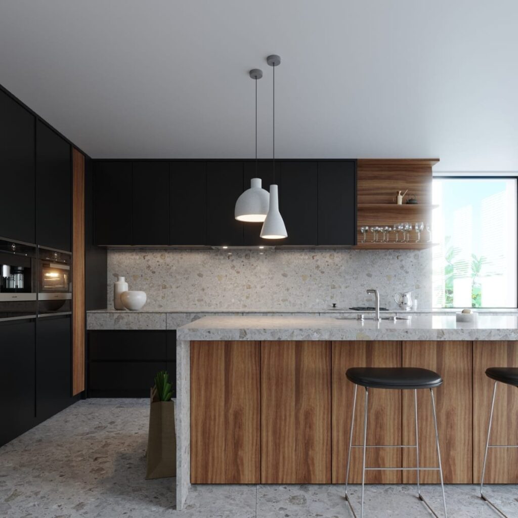 Concrete Kitchen Lights