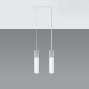 Pendant Lamp Borgio Two Light White Kitchen Ceiling Lighting Fisherman's Lights UK