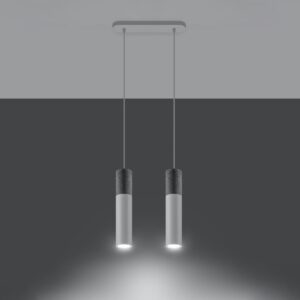 Pendant Lamp Borgio Two Light White Kitchen Ceiling Lighting Fisherman's Lights UK