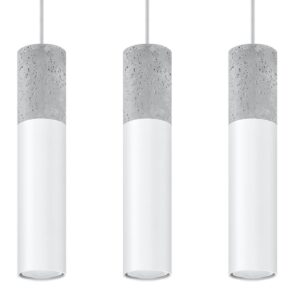 Pendant Lamp Borgio Three Light White Kitchen Ceiling Lighting Fisherman's Lights UK