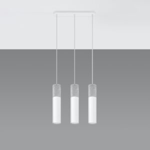 Pendant Lamp Borgio Three Light White Kitchen Ceiling Lighting Fisherman's Lights UK