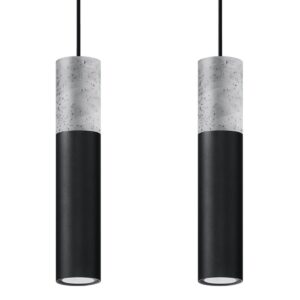 Pendant Lamp Borgio Two Light Black Kitchen Ceiling Lighting Fisherman's Lights UK