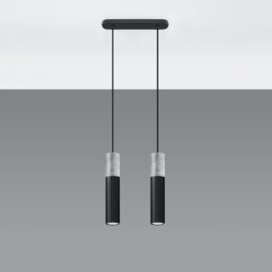 Pendant Lamp Borgio Two Light Black Kitchen Ceiling Lighting Fisherman's Lights UK