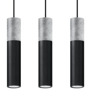 Pendant Lamp Borgio Three Light Black Kitchen Ceiling Lighting Fisherman's Lights UK