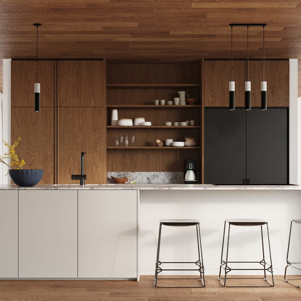 Pendant Lamp Borgio Three Light Black Pendant Lamp Borgio Three Light Black Kitchen Ceiling Lighting Fisherman's Lights UK