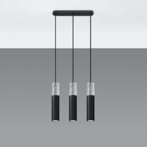Pendant Lamp Borgio Three Light Black Kitchen Ceiling Lighting Fisherman's Lights UK