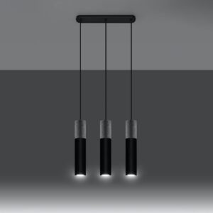 Pendant Lamp Borgio Three Light Black Kitchen Ceiling Lighting Fisherman's Lights UK
