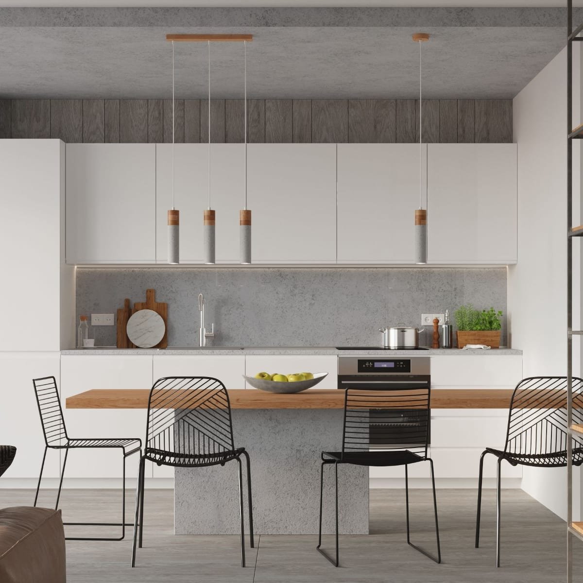 Pendant Lamp Zane Single Light Grey Pendant Lamp Zane Single Light Grey Kitchen Ceiling Lighting Fisherman's Lights UK