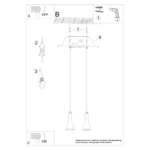 Pendant Lamp Rea Two Light Concrete Kitchen Ceiling Lighting Fisherman's Lights UK