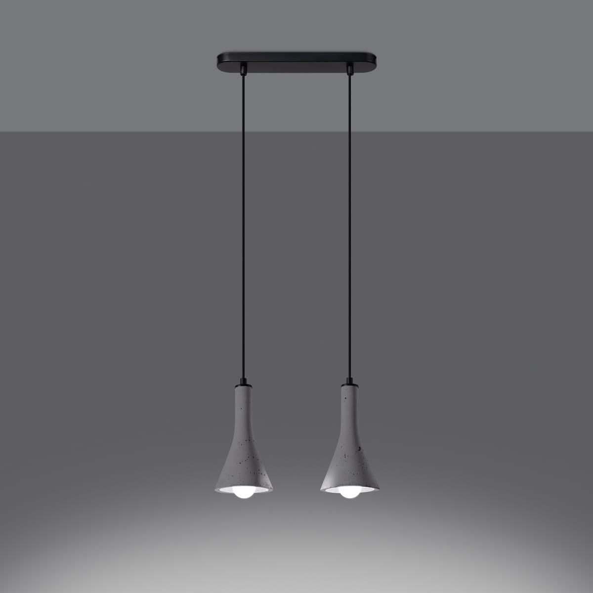 Pendant Lamp Rea Two Light Concrete Pendant Lamp Rea Two Light Concrete Kitchen Ceiling Lighting Fisherman's Lights UK