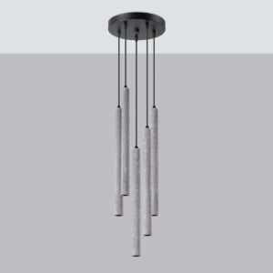 Pendant Lamp Pastelo Five Light Concrete Kitchen Ceiling Lighting Fisherman's Lights UK