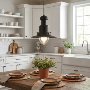 Large Matt Black Fisherman's Pendant Light - 32cm Dia Fisherman's Pendant Lights Fisherman's Lights UK