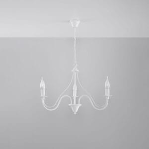 Chandelier Minerwa Three Light White Uncategorized Fisherman's Lights UK
