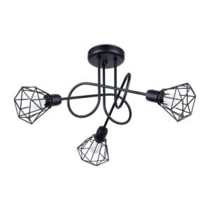 Multi Arm Ceiling Light Artemis Three Light Black Uncategorized Fisherman's Lights UK