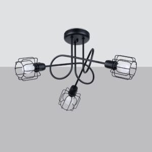 Multi Arm Ceiling Light Beluci Three Light Black Uncategorized Fisherman's Lights UK