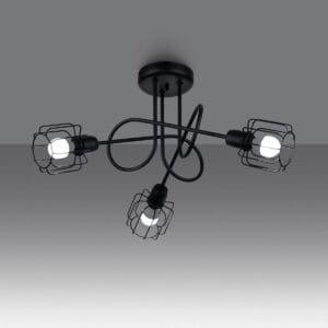 Multi Arm Ceiling Light Beluci Three Light Black Uncategorized Fisherman's Lights UK