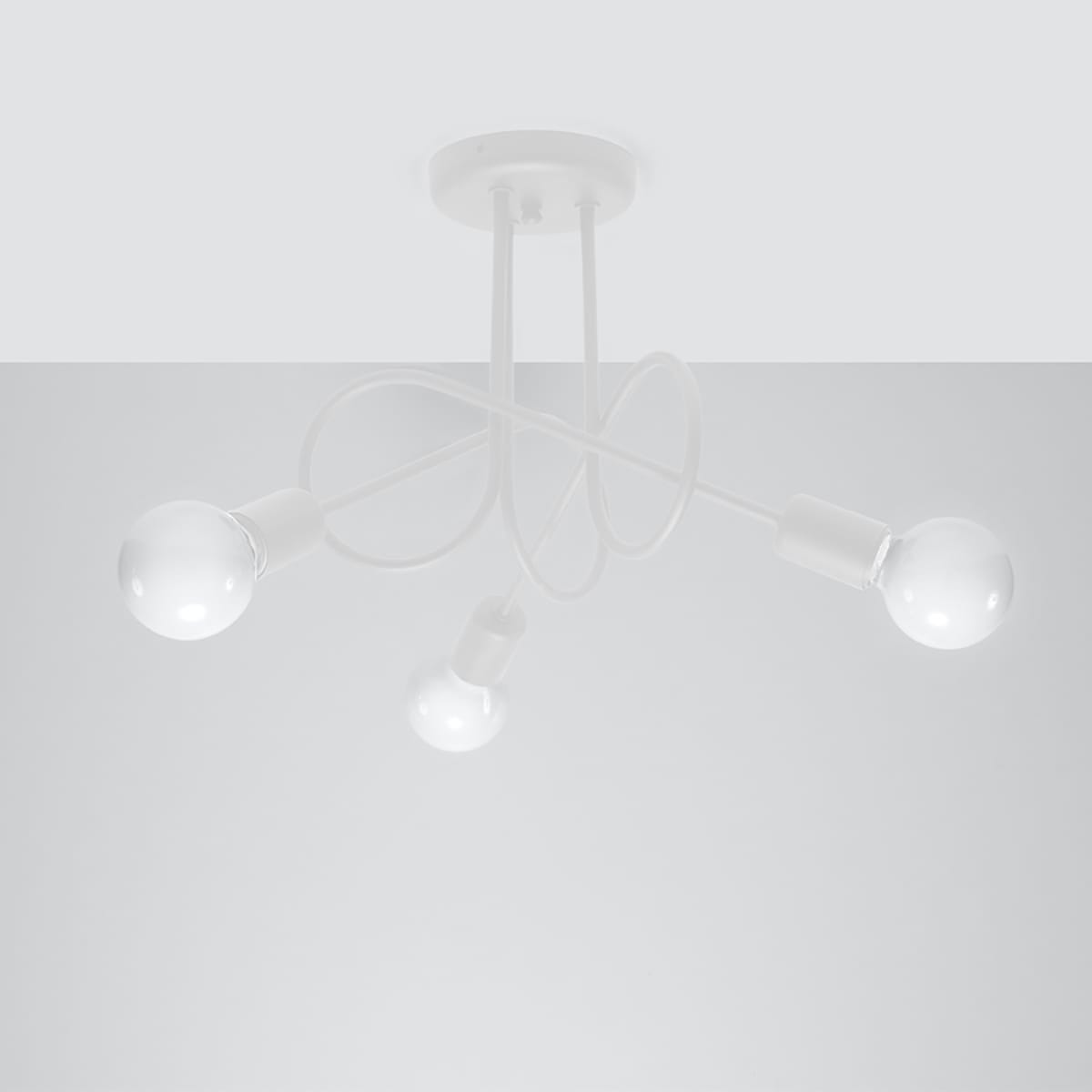 Multi Arm Ceiling Light Loop Three Light White Multi Arm Ceiling Light Loop Three Light White Uncategorized Fisherman's Lights UK