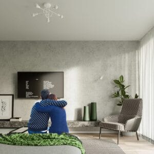 Multi Arm Ceiling Light Loop Five Light White Uncategorized Fisherman's Lights UK