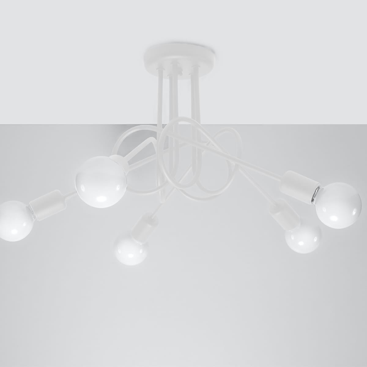 Multi Arm Ceiling Light Loop Five Light White Multi Arm Ceiling Light Loop Five Light White Uncategorized Fisherman's Lights UK