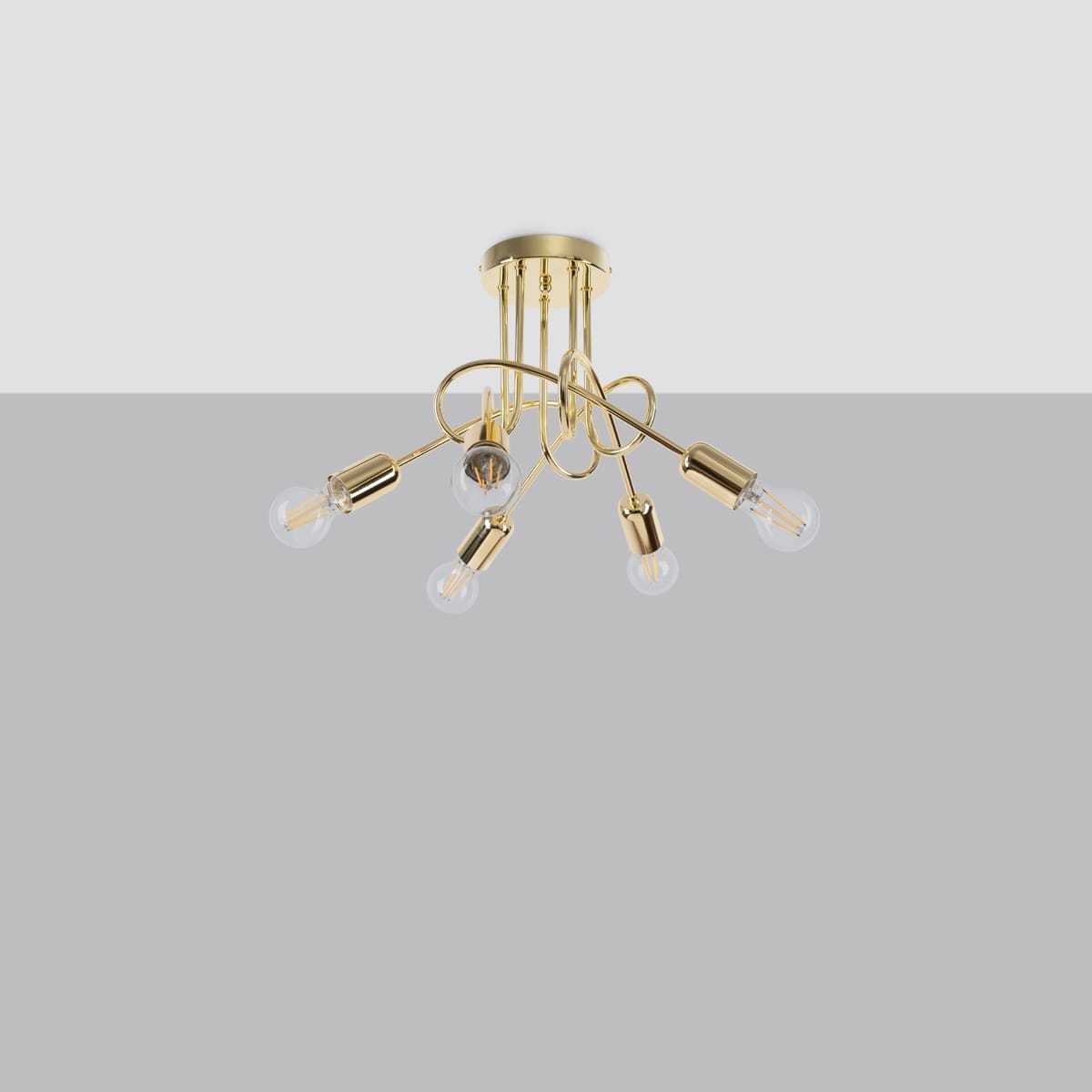 Chandelier Loop Five Light Polished Gold Chandelier Loop Five Light Polished Gold Uncategorized Fisherman's Lights UK