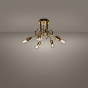 Chandelier Loop Five Light Polished Gold Uncategorized Fisherman's Lights UK