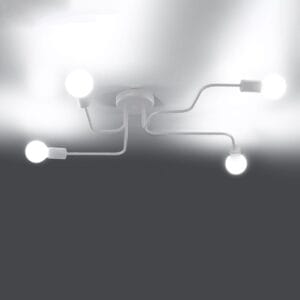 Multi Arm Ceiling Light Vector Four Light White Uncategorized Fisherman's Lights UK