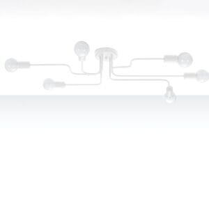 Multi Arm Ceiling Light Vector Six Light White Uncategorized Fisherman's Lights UK