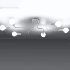 Multi Arm Ceiling Light Vector Six Light White Uncategorized Fisherman's Lights UK