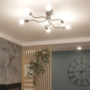 Multi Arm Ceiling Light Vector Six Light White Uncategorized Fisherman's Lights UK