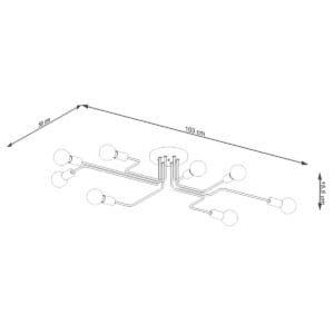 Multi Arm Ceiling Light Vector Eight Light White Uncategorized Fisherman's Lights UK