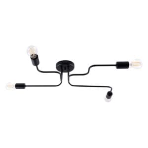 Multi Arm Ceiling Light Vector Four Light Black Uncategorized Fisherman's Lights UK