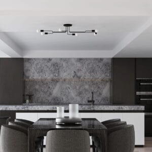 Multi Arm Ceiling Light Vector Four Light Black Uncategorized Fisherman's Lights UK
