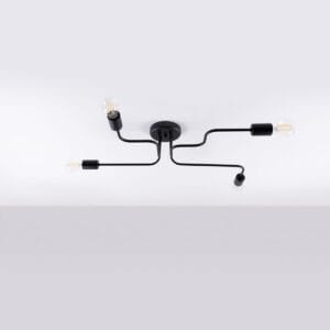 Multi Arm Ceiling Light Vector Four Light Black Uncategorized Fisherman's Lights UK