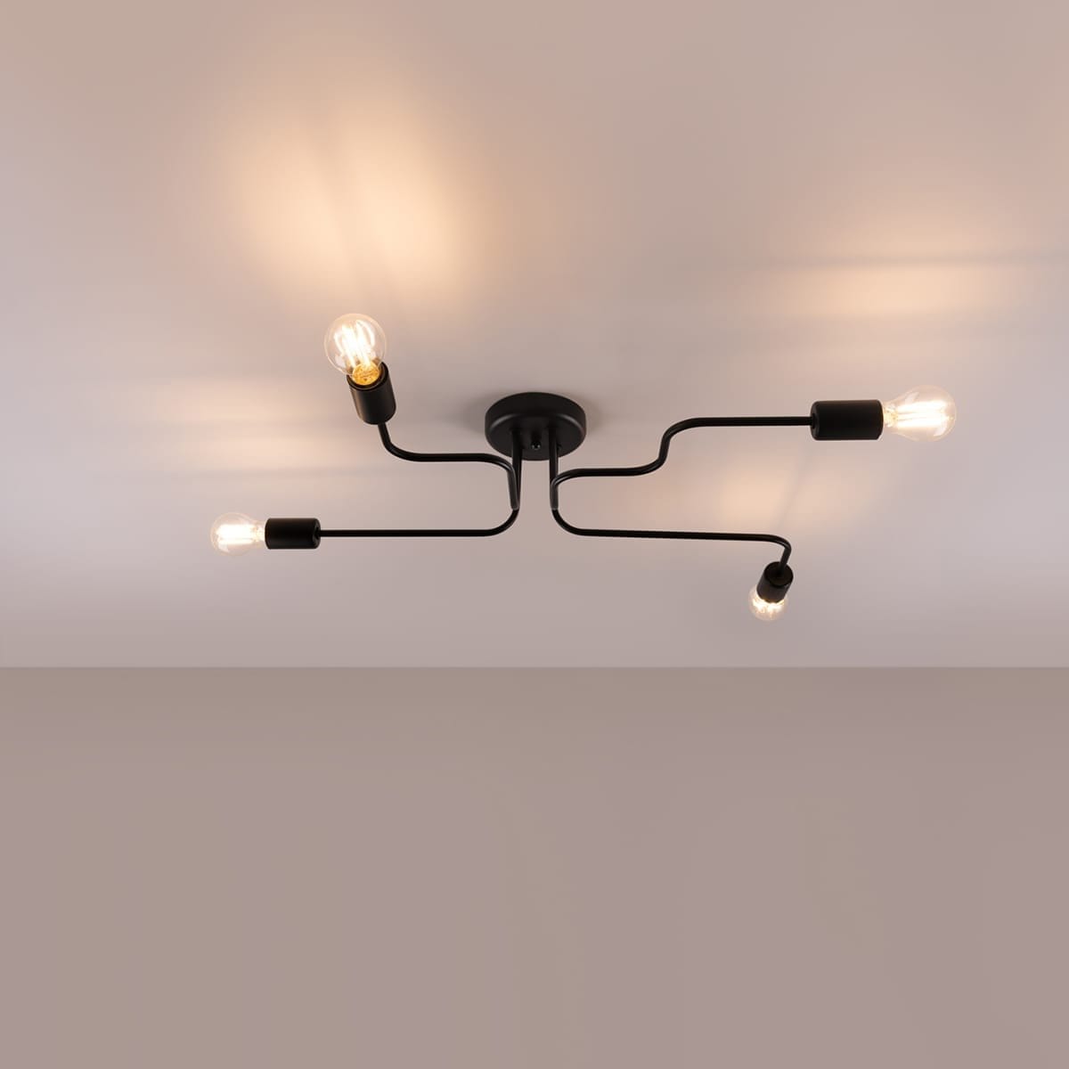 Multi Arm Ceiling Light Vector Four Light Black Multi Arm Ceiling Light Vector Four Light Black Uncategorized Fisherman's Lights UK