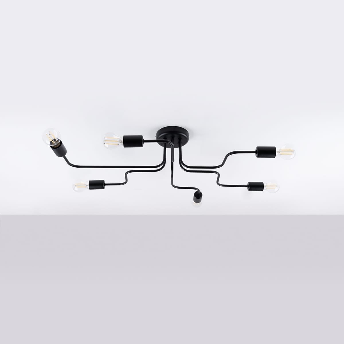 Multi Arm Ceiling Light Vector Six Light Black Multi Arm Ceiling Light Vector Six Light Black Uncategorized Fisherman's Lights UK