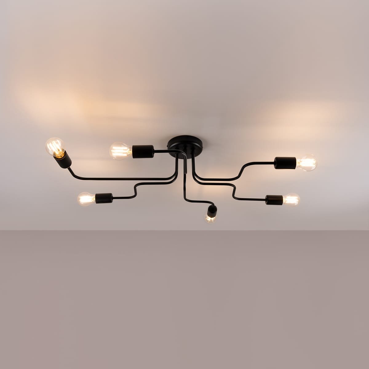 Multi Arm Ceiling Light Vector Six Light Black Multi Arm Ceiling Light Vector Six Light Black Uncategorized Fisherman's Lights UK
