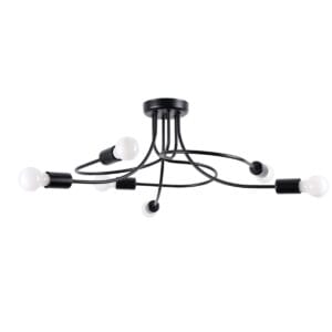 Chandelier Levar Six Light Black Uncategorized Fisherman's Lights UK