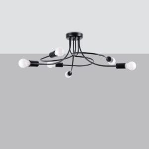 Chandelier Levar Six Light Black Uncategorized Fisherman's Lights UK