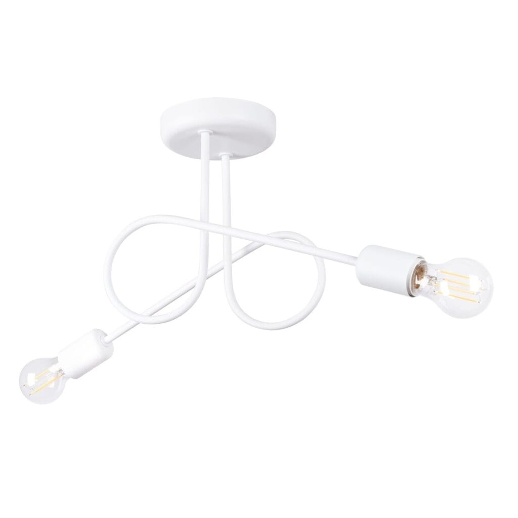 Chandelier Loop Two Light White