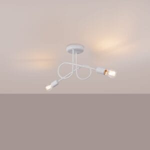 Chandelier Loop Two Light White Uncategorized Fisherman's Lights UK