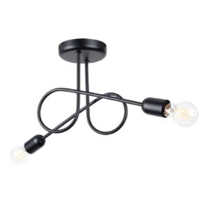 Chandelier Loop Two Light Black Uncategorized Fisherman's Lights UK
