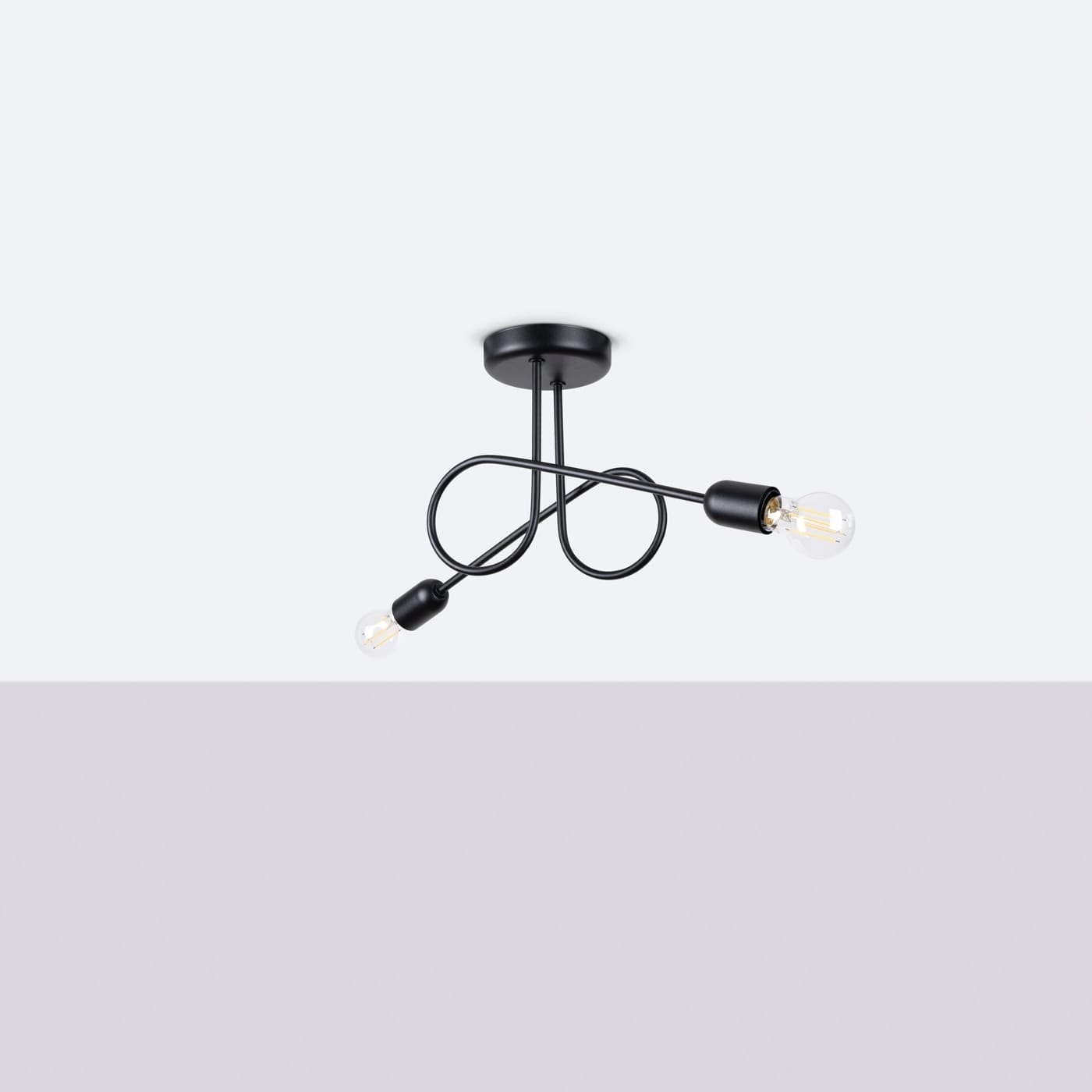 Chandelier Loop Two Light Black Chandelier Loop Two Light Black Uncategorized Fisherman's Lights UK