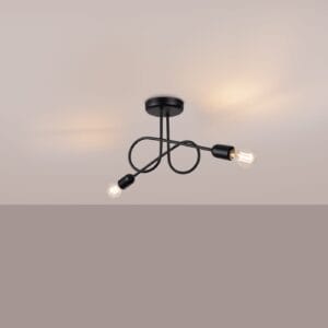Chandelier Loop Two Light Black Uncategorized Fisherman's Lights UK
