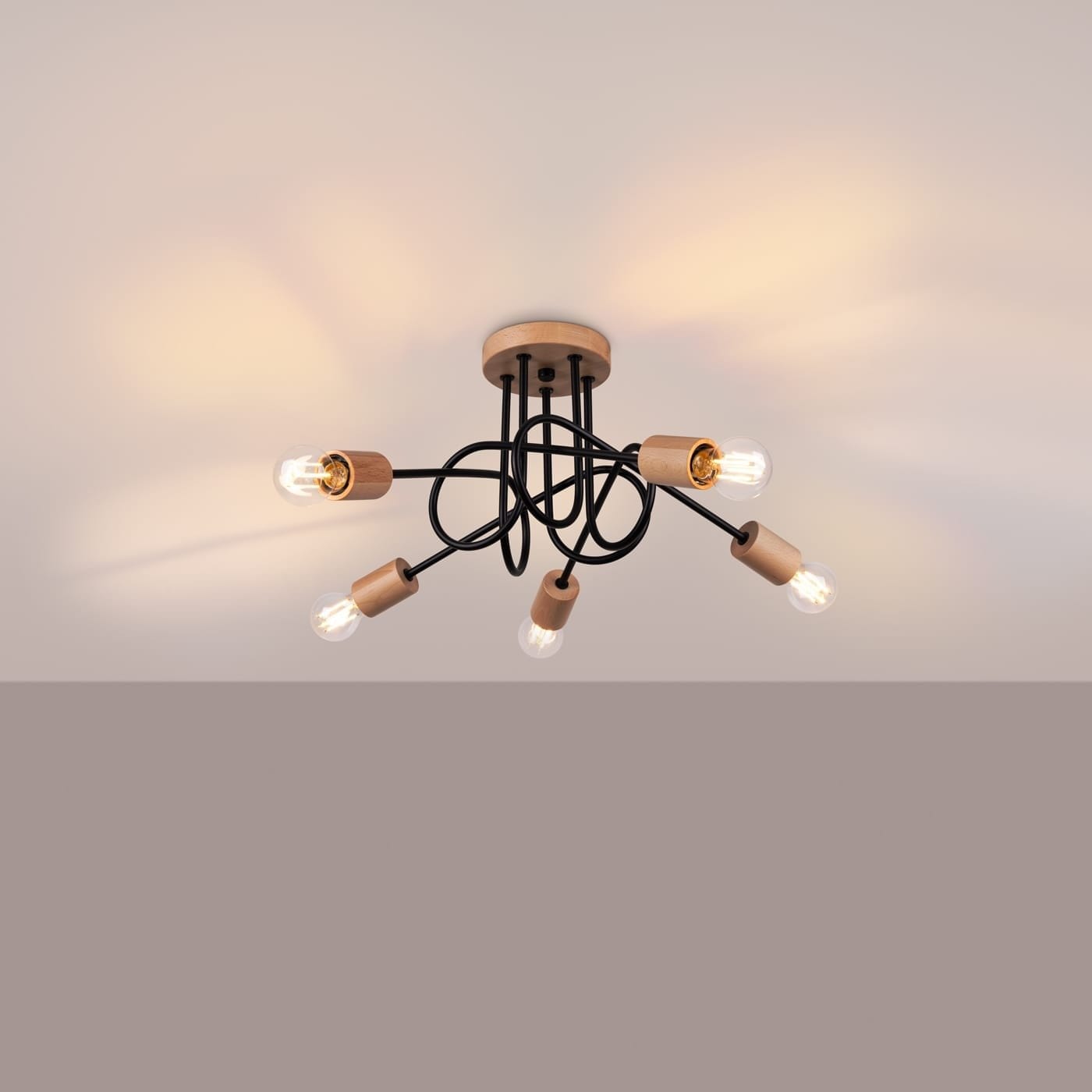Wooden Ceiling Light Ember Five Light Black Wooden Ceiling Light Ember Five Light Black Uncategorized Fisherman's Lights UK